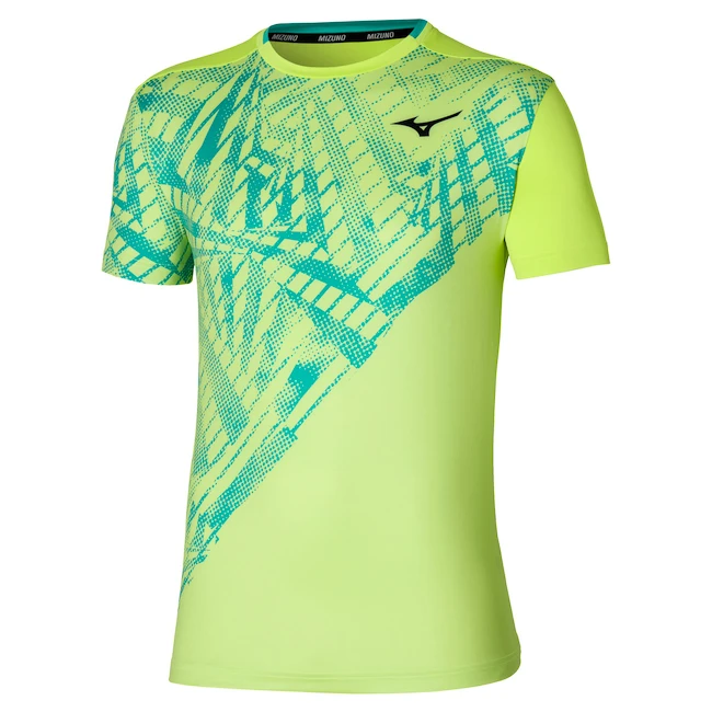 Heren T-shirt Mizuno  Mugen Shadow Graphic Tee Neo Lime