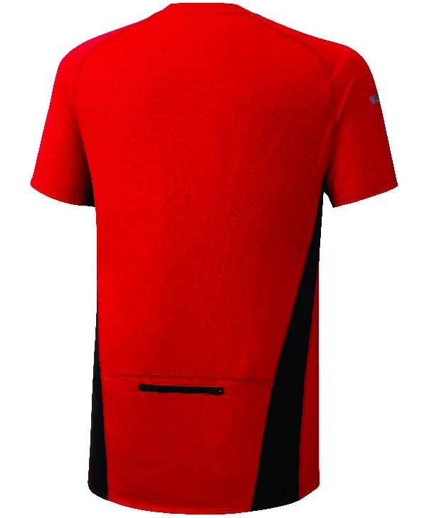 Heren T-shirt Mizuno  Solarcut ER Trail HZ Tee red