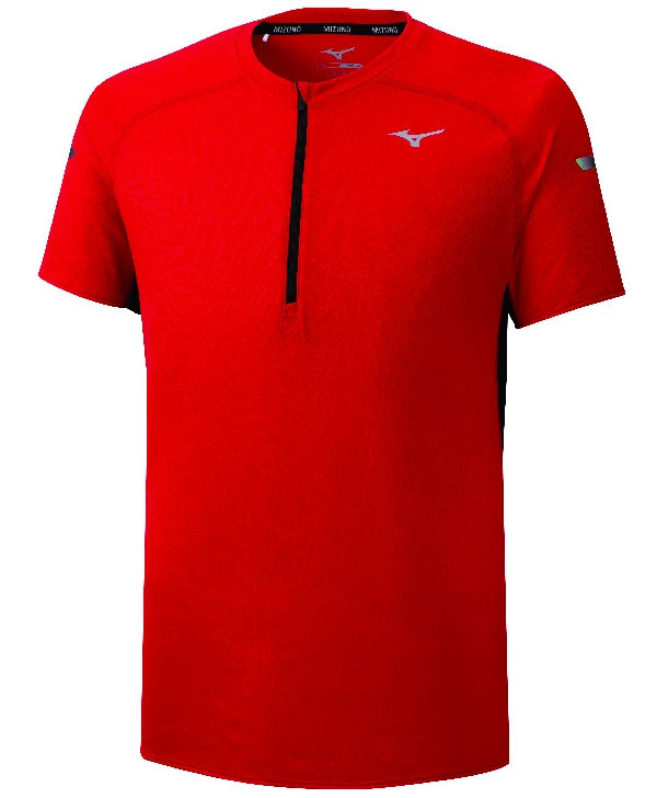 Heren T-shirt Mizuno  Solarcut ER Trail HZ Tee red