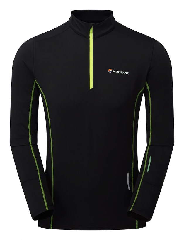 Heren T-shirt Montane  Dragon Pull-On Black S