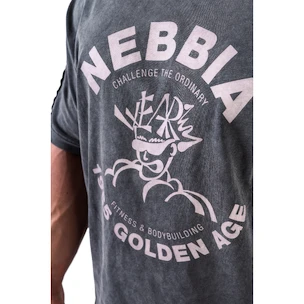Heren T-shirt Nebbia NEBBIA x OLYMPIA Washed Oversized T-Shirt GOLDEN AGE 790 black