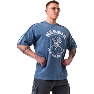 Heren T-shirt Nebbia NEBBIA x OLYMPIA Washed Oversized T-Shirt GOLDEN AGE 790 blue