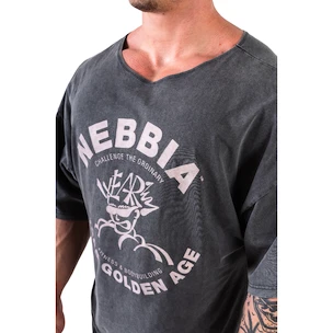 Heren T-shirt Nebbia NEBBIA x OLYMPIA Washed Rag Top GOLDEN AGE 788 black
