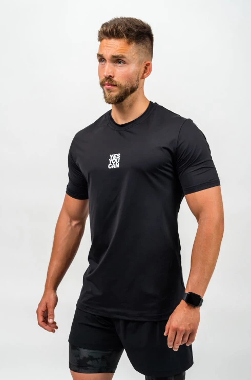 Heren T-shirt Nebbia Performance+ Short-Sleeve Sports T-shirt RESISTANCE 348 black