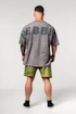 Heren T-shirt Nebbia  Washed-off Oversized Heavyweight Cotton T-shirt NO SHORTCUTS 369 Light Grey