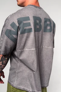 Heren T-shirt Nebbia  Washed-off Oversized Heavyweight Cotton T-shirt NO SHORTCUTS 369 Light Grey