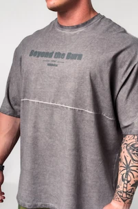 Heren T-shirt Nebbia  Washed-off Oversized Heavyweight Cotton T-shirt NO SHORTCUTS 369 Light Grey