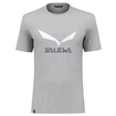 Heren T-shirt Salewa  Solidlogo Dri-Release Heather Grey
