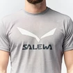 Heren T-shirt Salewa Solidlogo Dri-Release Heather Grey