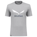Heren T-shirt Salewa  Solidlogo Dri-Release Heather Grey