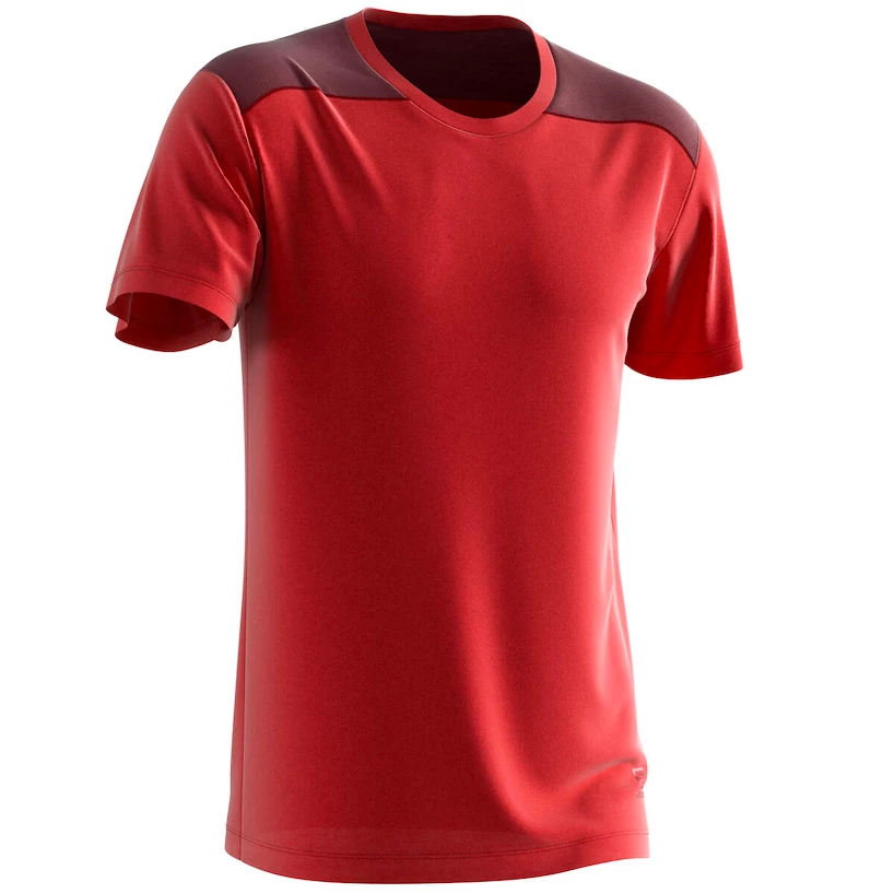 Heren T-shirt Salomon  Essential Colorblock Fiery Red M