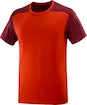 Heren T-shirt Salomon Essential Colorblock Fiery Red M