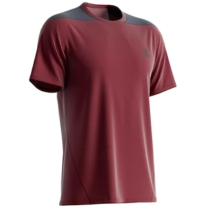Heren T-shirt Salomon  Outline SS Tee Cabernet