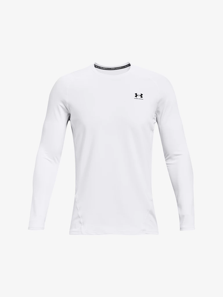 Heren T-shirt Under Armour  Fitted Crew-WHT