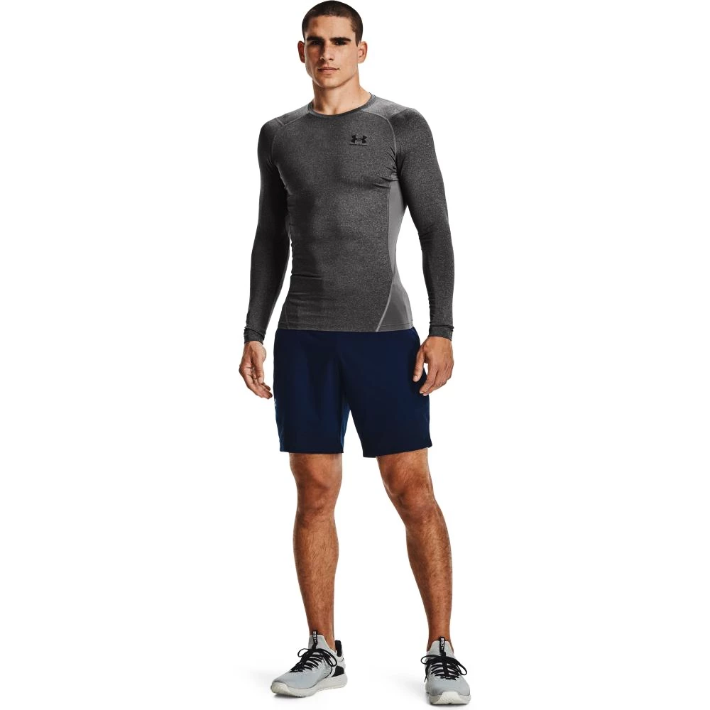 Heren T-shirt Under Armour HeatGear Comp LS Grey