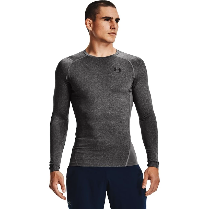 Heren T-shirt Under Armour HeatGear Comp LS Grey