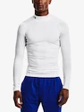 Heren T-shirt Under Armour HeatGear Comp Mock LS-WHT M