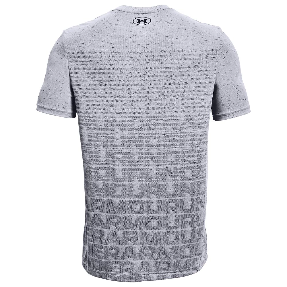 Heren T-shirt Under Armour  Seamless Wordmark SS Grey