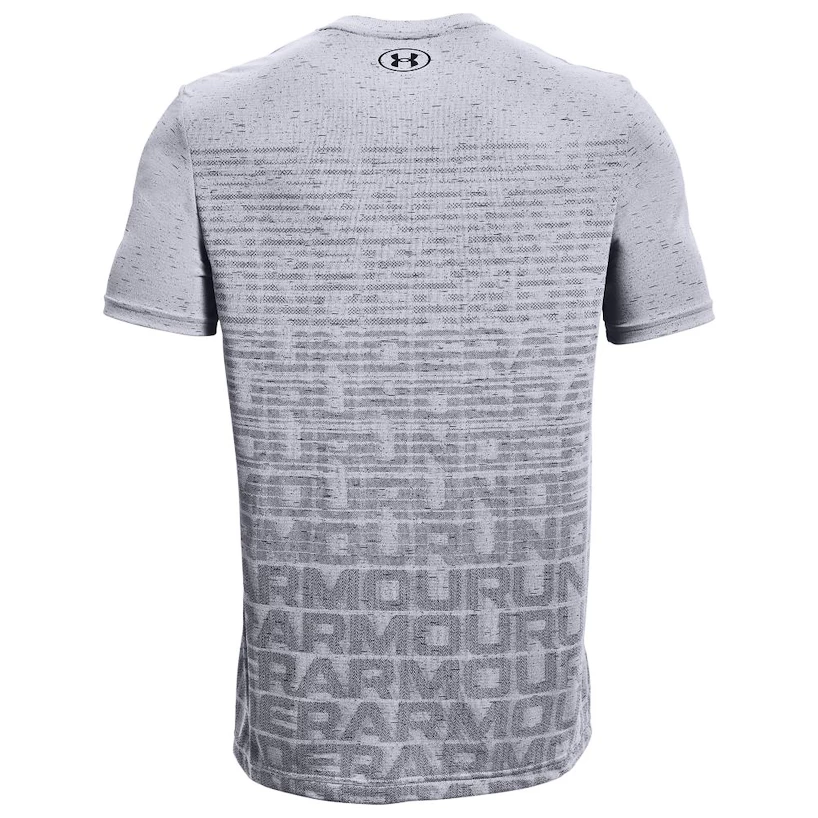 Heren T-shirt Under Armour  Seamless Wordmark SS Grey S