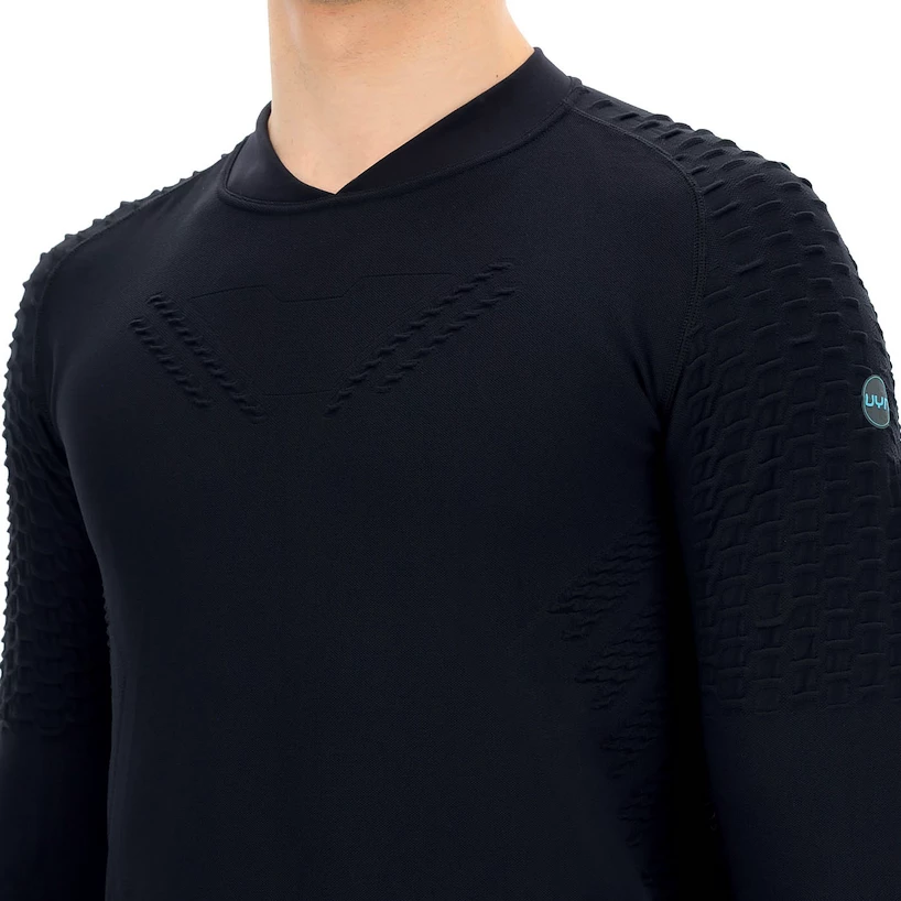 Heren T-shirt UYN  Run Fit OW Shirt Blackboard