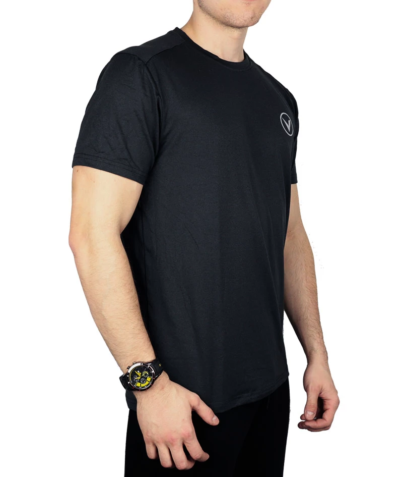 Heren T-shirt Virtus  Opal Melange SS Logo Tee Black