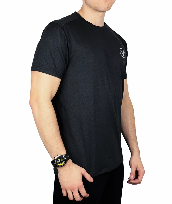 Heren T-shirt Virtus  Opal Melange SS Logo Tee Black S