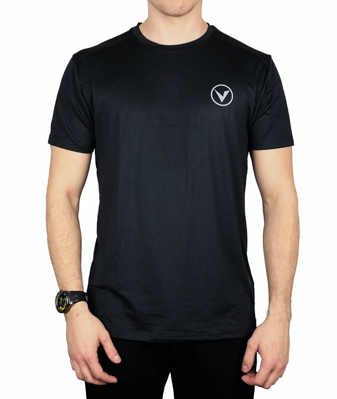Heren T-shirt Virtus  Opal Melange SS Logo Tee Black S