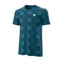 Heren T-shirt Wilson  Power Seamless Henley III Blue Coral