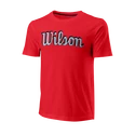 Heren T-shirt Wilson  Script Eco Cotton Tee-Slimfit Red