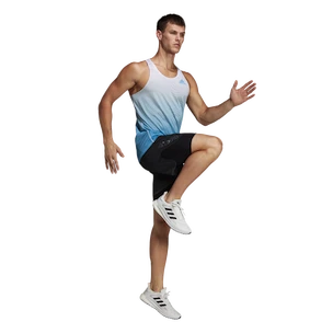 Heren tanktop adidas  Adizero Singlet App Sky Rush