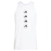 Heren tanktop adidas  Run Logo Tank White