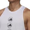 Heren tanktop adidas  Run Logo Tank White