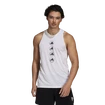 Heren tanktop adidas  Run Logo Tank White