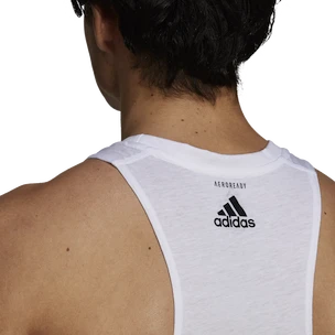 Heren tanktop adidas  Run Logo Tank White