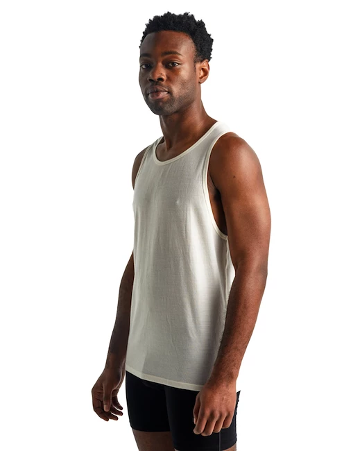 Heren tanktop Icebreaker  Anatomica Tank bílé
