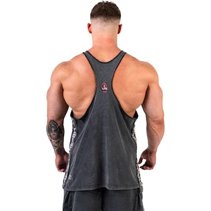 Heren tanktop Nebbia NEBBIA x OLYMPIA Washed Muscle Back Stringer GOLDEN AGE 791 black