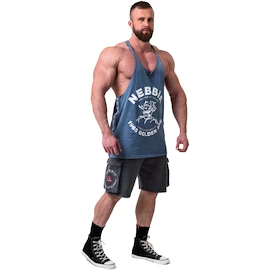 Heren tanktop Nebbia NEBBIA x OLYMPIA Washed Muscle Back Stringer GOLDEN AGE 791 blue