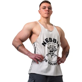 Heren tanktop Nebbia NEBBIA x OLYMPIA Washed Muscle Back Stringer GOLDEN AGE 791 light grey
