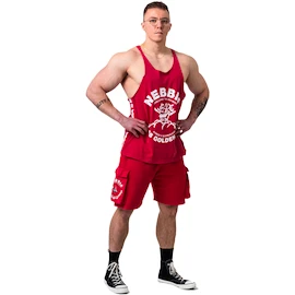 Heren tanktop Nebbia NEBBIA x OLYMPIA Washed Muscle Back Stringer GOLDEN AGE 791 red