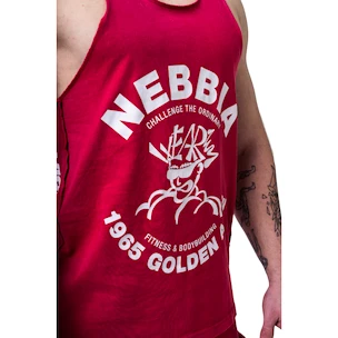 Heren tanktop Nebbia NEBBIA x OLYMPIA Washed Muscle Back Stringer GOLDEN AGE 791 red