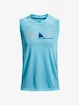 Heren tanktop Under Armour  Run Trail Tank-BLU