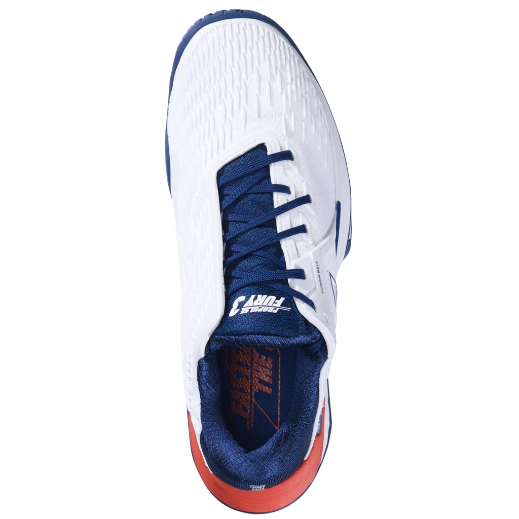 Heren tennisschoenen Babolat Propulse Fury 3 All Court Men White/Estate Blue