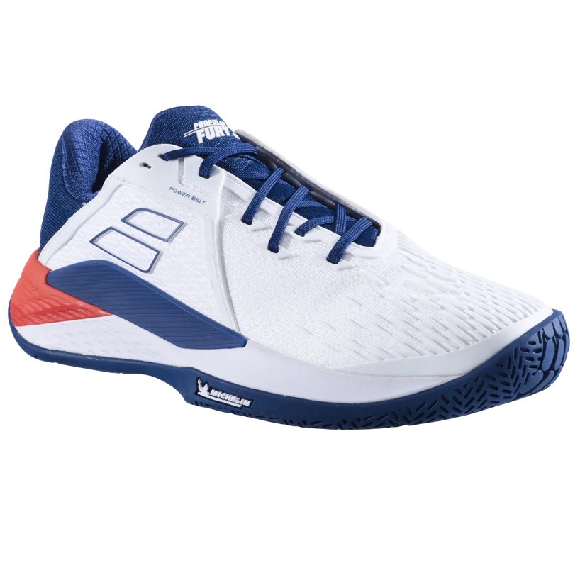 Heren tennisschoenen Babolat Propulse Fury 3 All Court Men White/Estate Blue  EUR 42,5