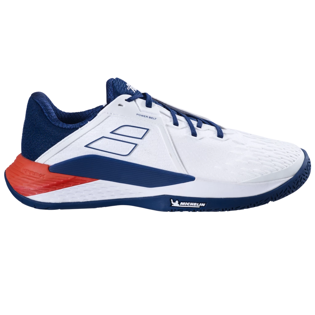 Heren tennisschoenen Babolat Propulse Fury 3 All Court Men White/Estate Blue  EUR 42,5