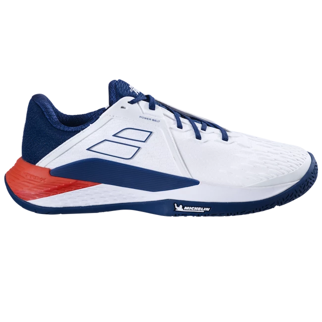Heren tennisschoenen Babolat Propulse Fury 3 All Court Men White/Estate Blue  EUR 42,5