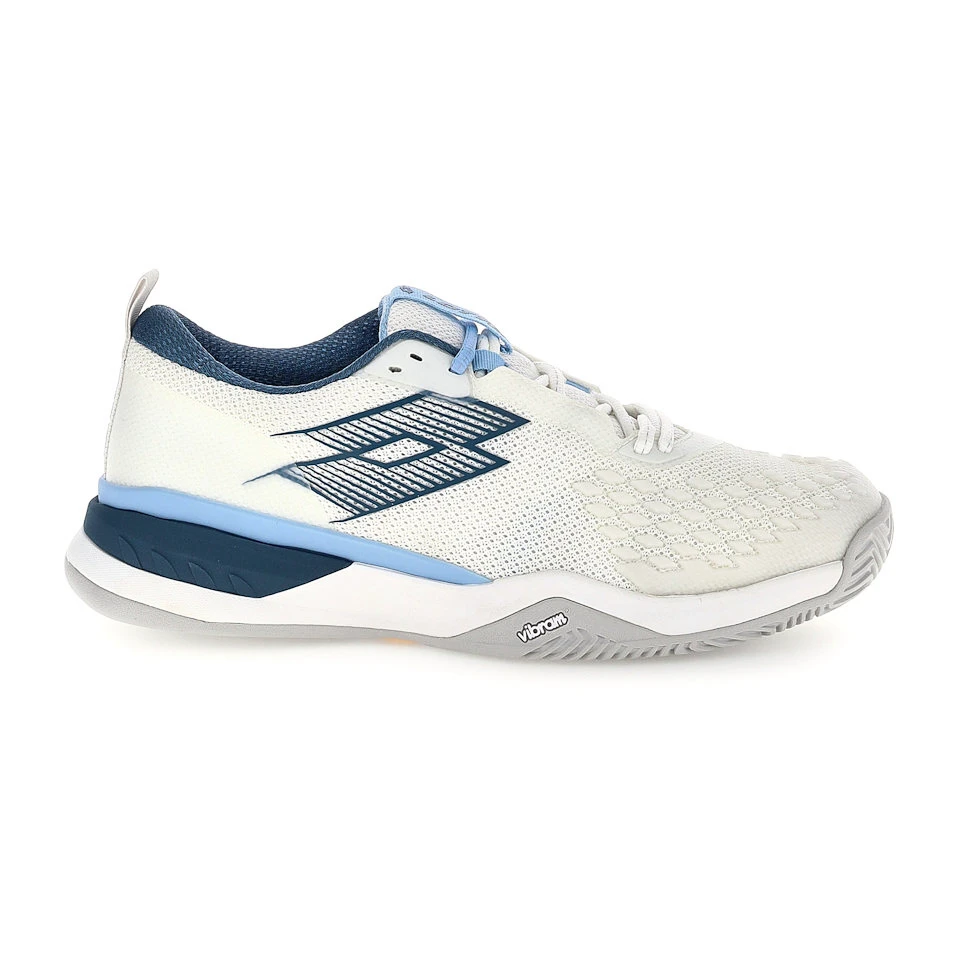 Heren tennisschoenen Lotto Raptor Hyperpulse 100 III SPD All White/Mallard Blue