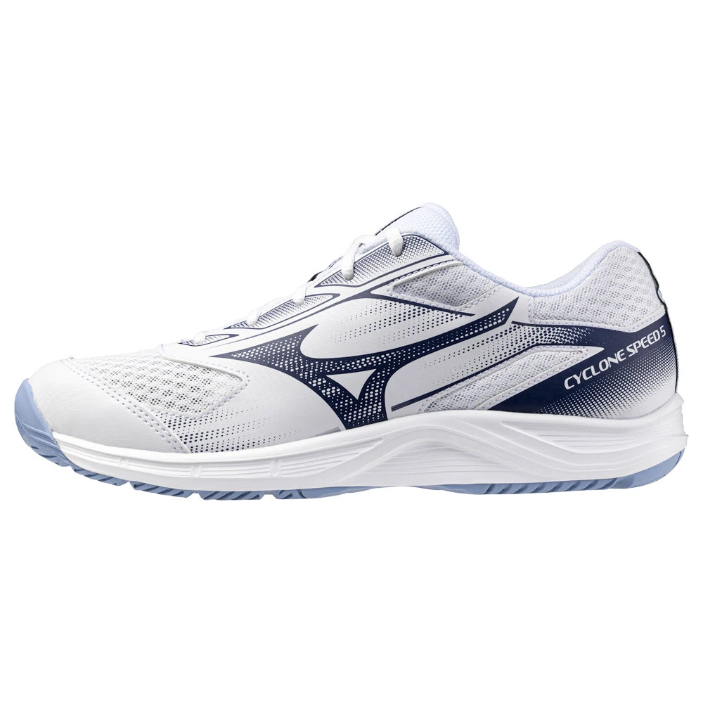 Heren zaalschoenen Mizuno  Cyclone Speed 5 White/Bellwether Blue