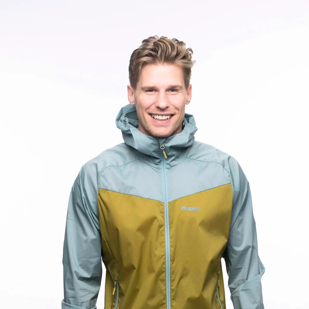 Herenjack Bergans  Microlight Jacket Olive Green/Smoke Blue
