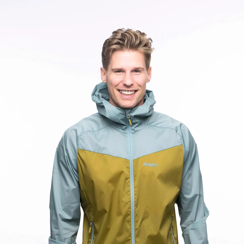 Herenjack Bergans  Microlight Jacket Olive Green/Smoke Blue