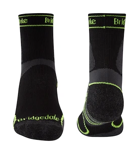 Herensokken Bridgedale  Trail Run Lightweight T2 Merino Sport ¾ Crew Black